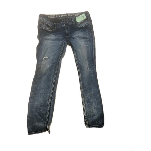 Rock Revival Moto Jeans Margot Distressed 33x30